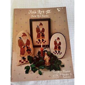 Folk Art II Santa Cross-Stitch Design Book Sandra Sullivan Counted Vintage Patte